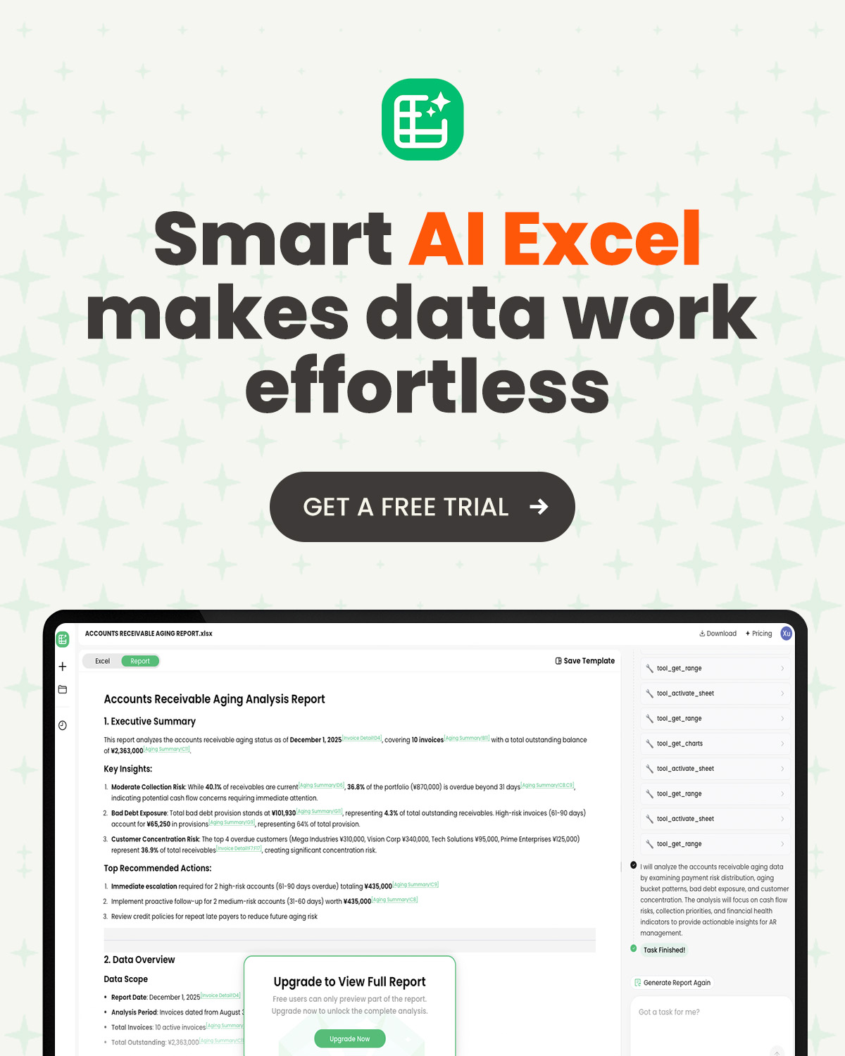 Smart Al Excel makes data work effortless