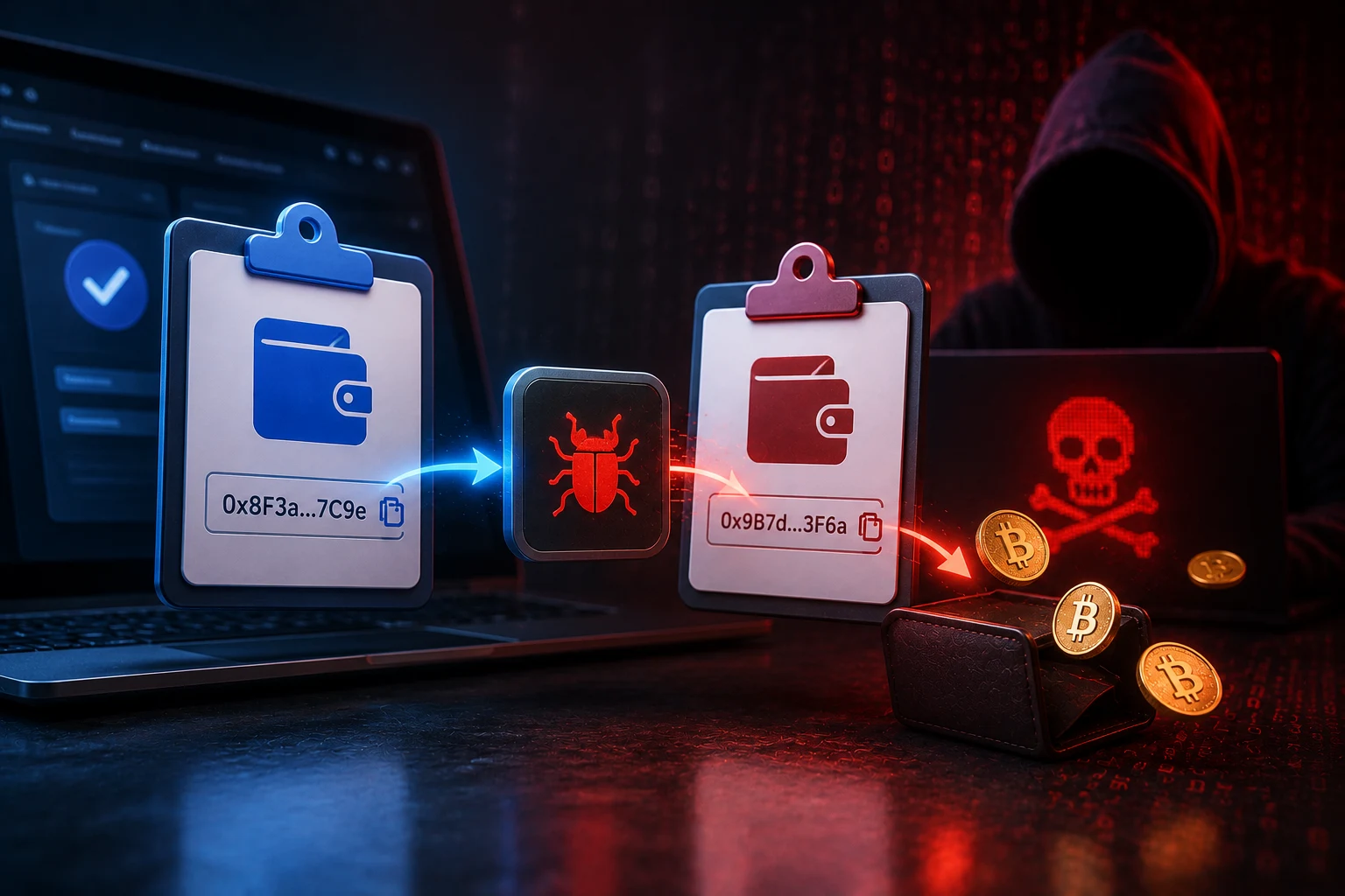 Malware de Portapapeles Cripto: Cómo los Cambios de Dirección Vacían Wallets