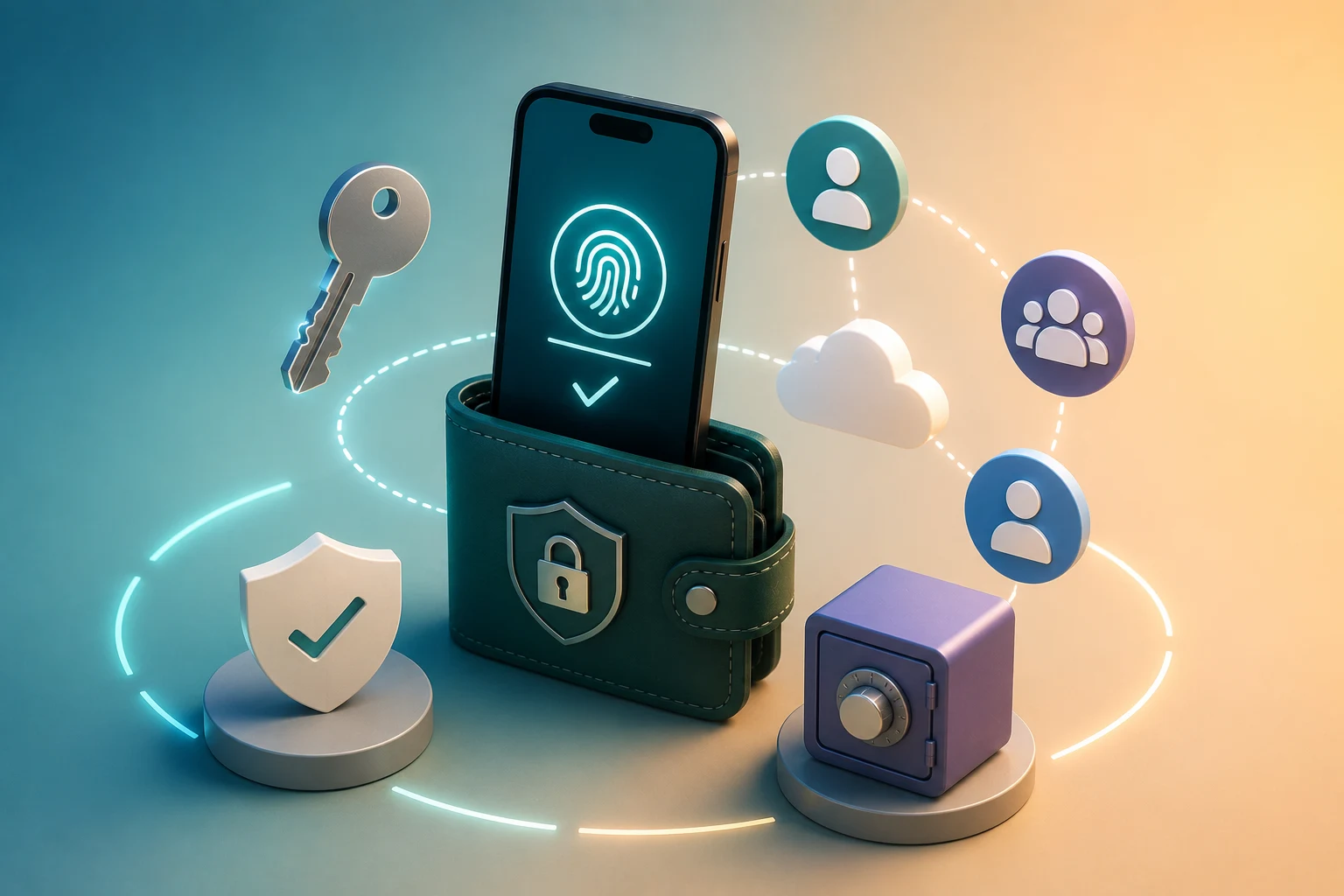 Cómo configurar una billetera con passkey o recuperación social de forma segura