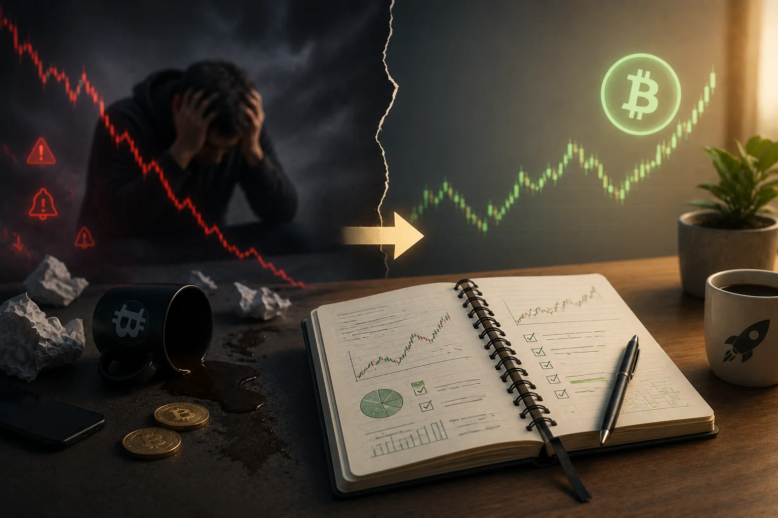 Diário de Trading de Cripto: Porque é que a Maioria dos Traders Desiste (e Como Manter a Rotina)