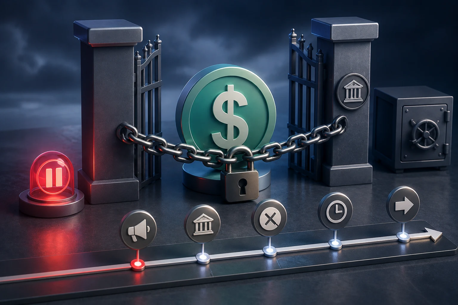 Wenn Stablecoin-Einlösungen pausieren: Chronik der Sperren