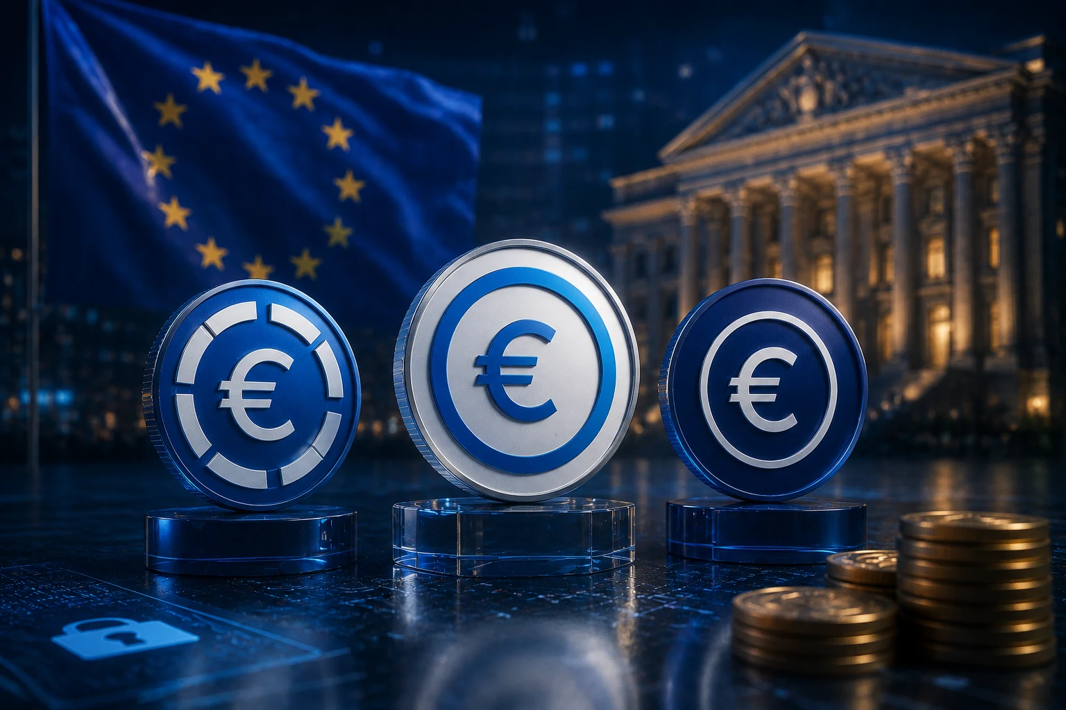 Stablecoins en euros bajo MiCA: EURC, EURI y emisores bancarios