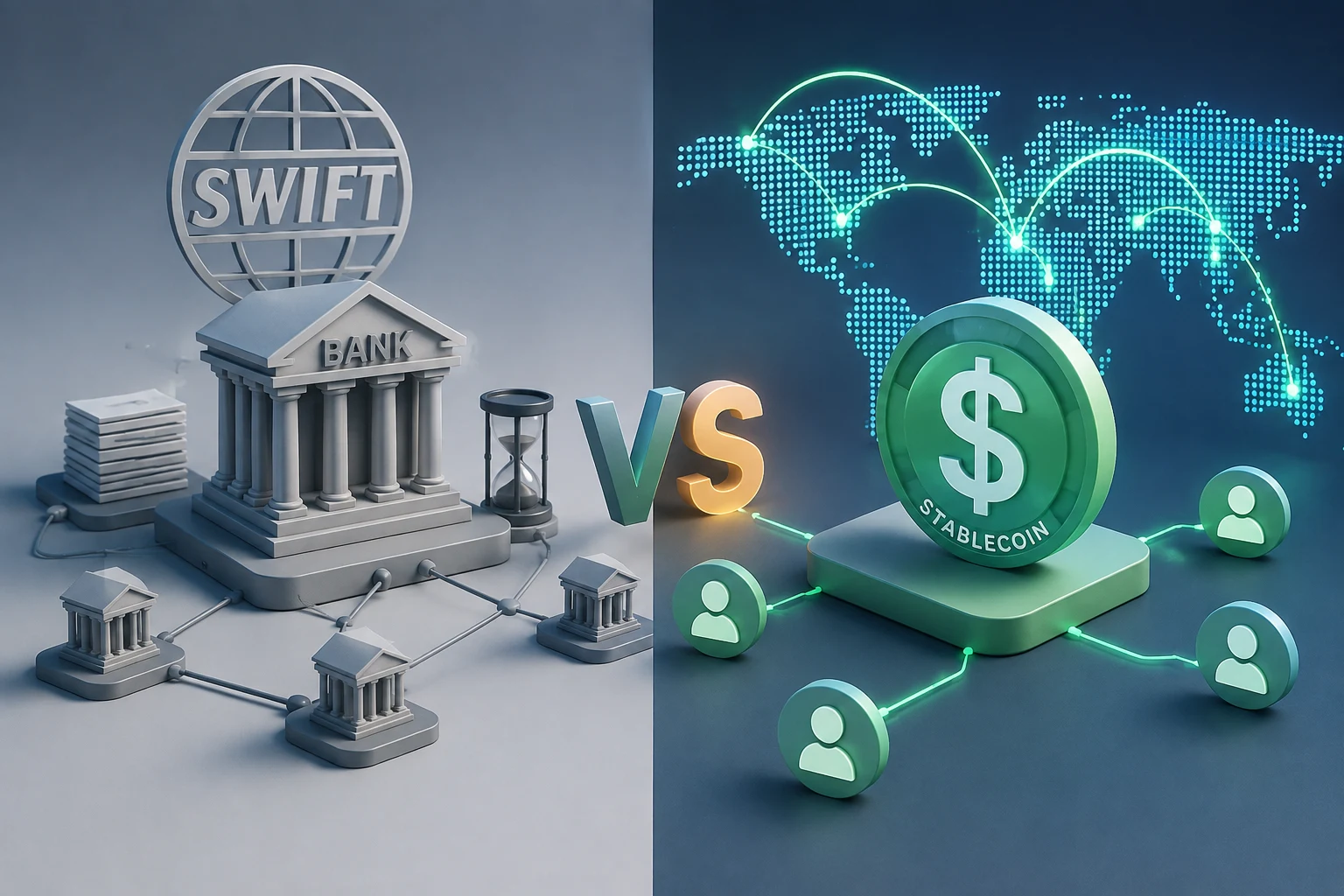 Stablecoin-Zahlungen ins Ausland vs. SWIFT: ehrliche Abwägung