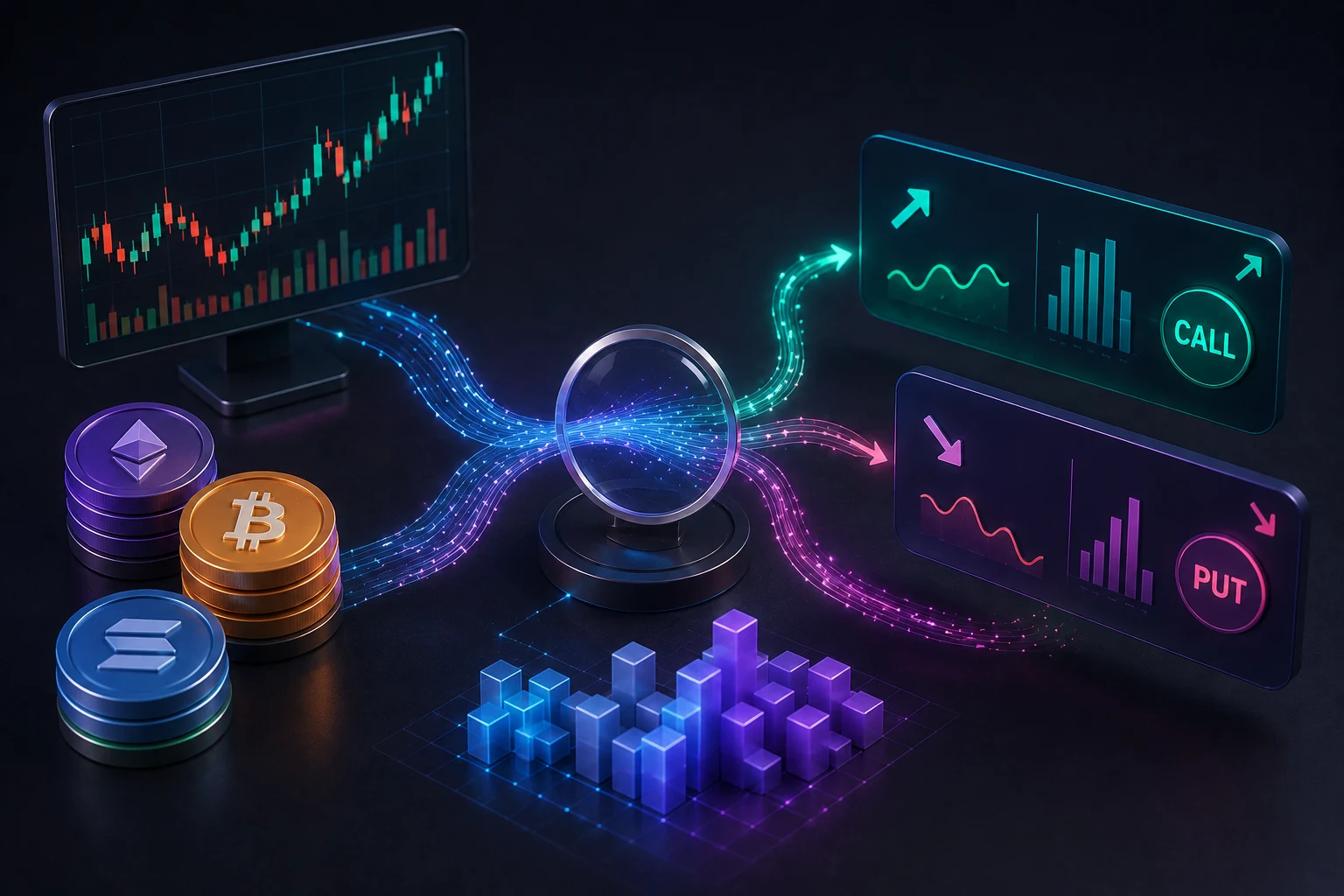 Como ler o fluxo de opções cripto para além dos gráficos