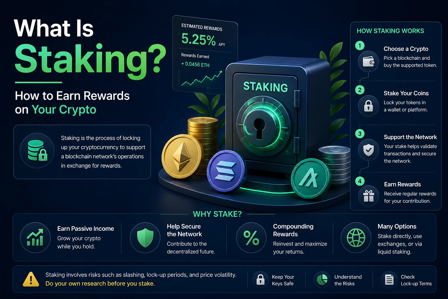What Is Staking? How to Earn Rewards on Your Crypto