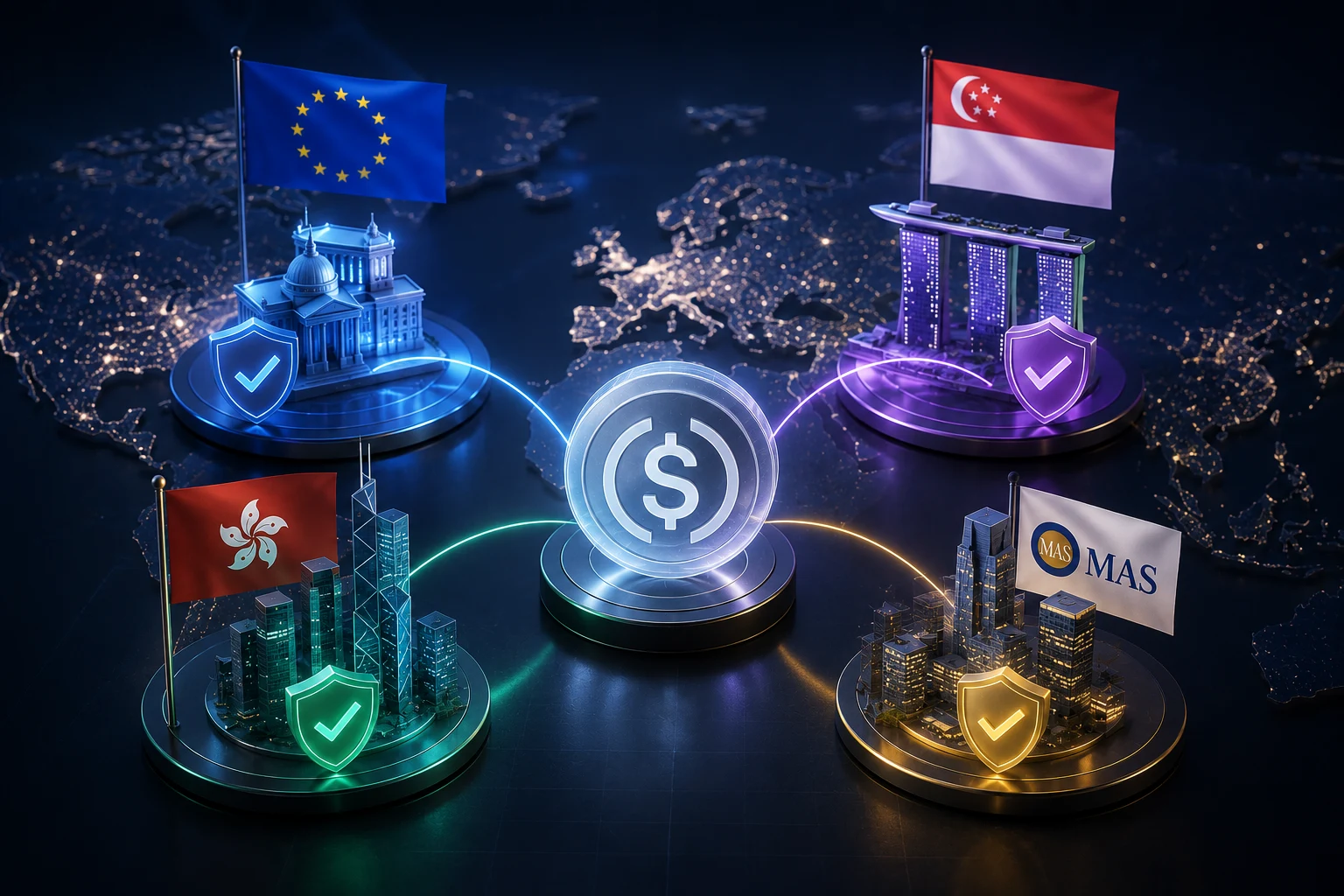 MiCA, MAS, Hong Kong, Singapore : règles sur les stablecoins