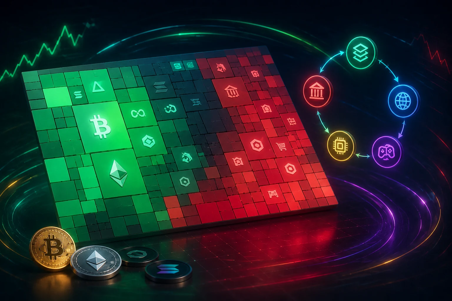Cómo interpretar un mapa de calor cripto y la rotación sectorial