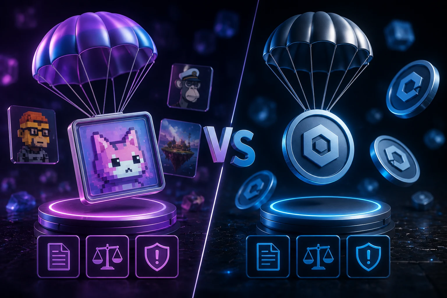 NFT-Airdrops vs. Token-Airdrops: Regeln, Steuern und Risiken