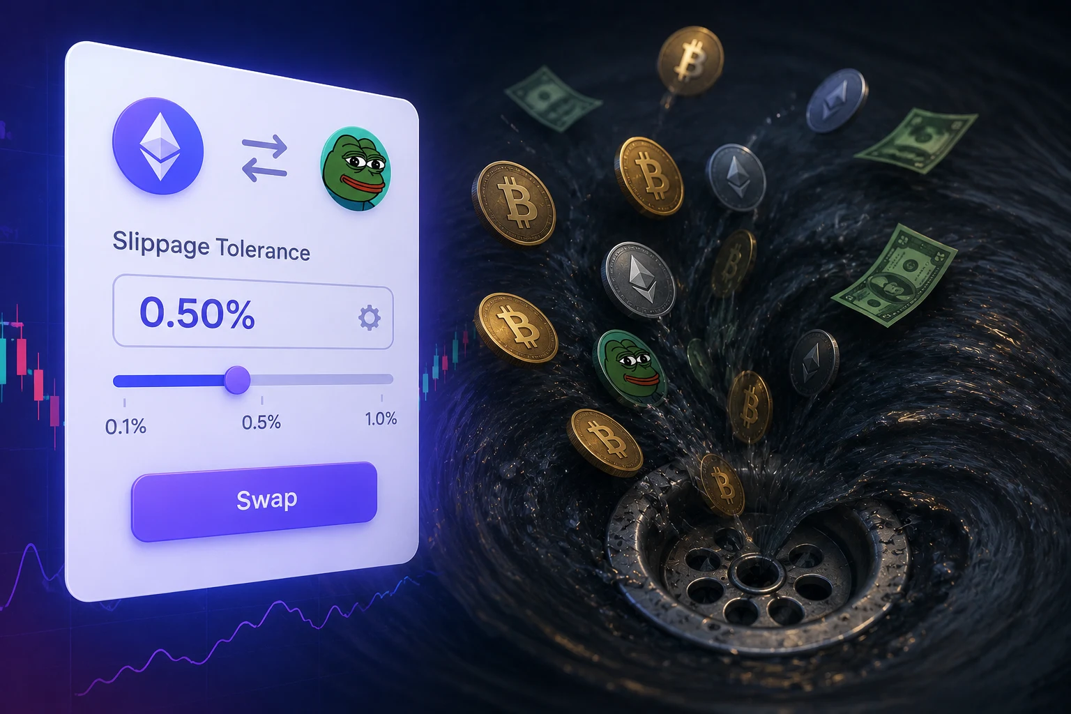 Tolerância ao Slippage em Cripto: Porque a Predefinição o Esvazia