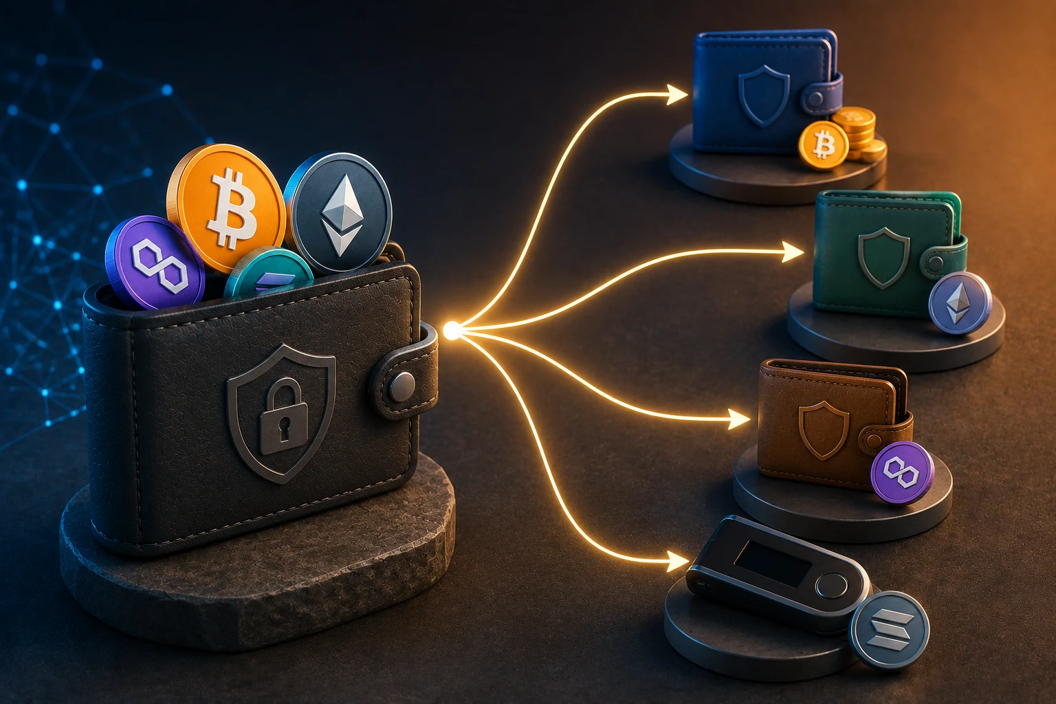 Cómo repartir tu cripto entre varios monederos de forma segura