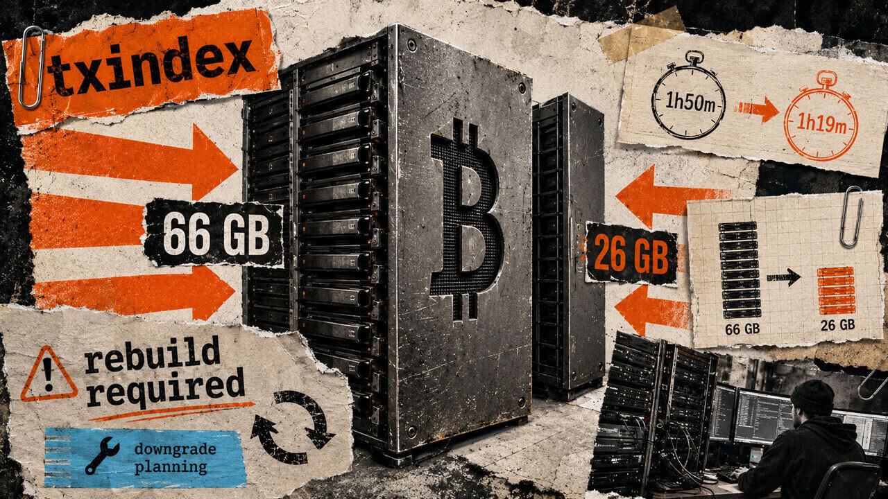 Bitcoin Core Cuts txindex Database Size by 40 GB