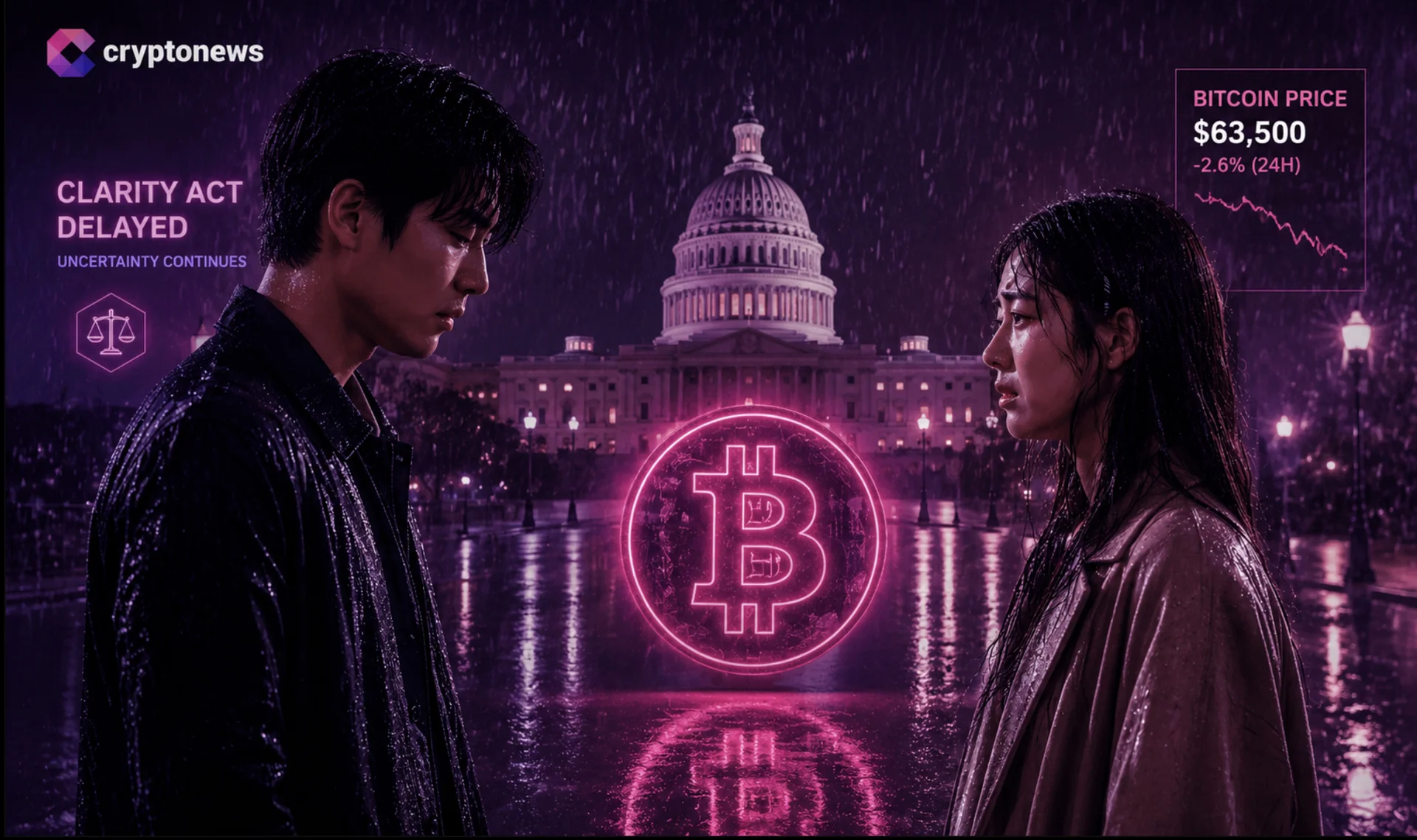 Le BTC chute alors que le Sénat met de côté le vote sur la loi CLARITY