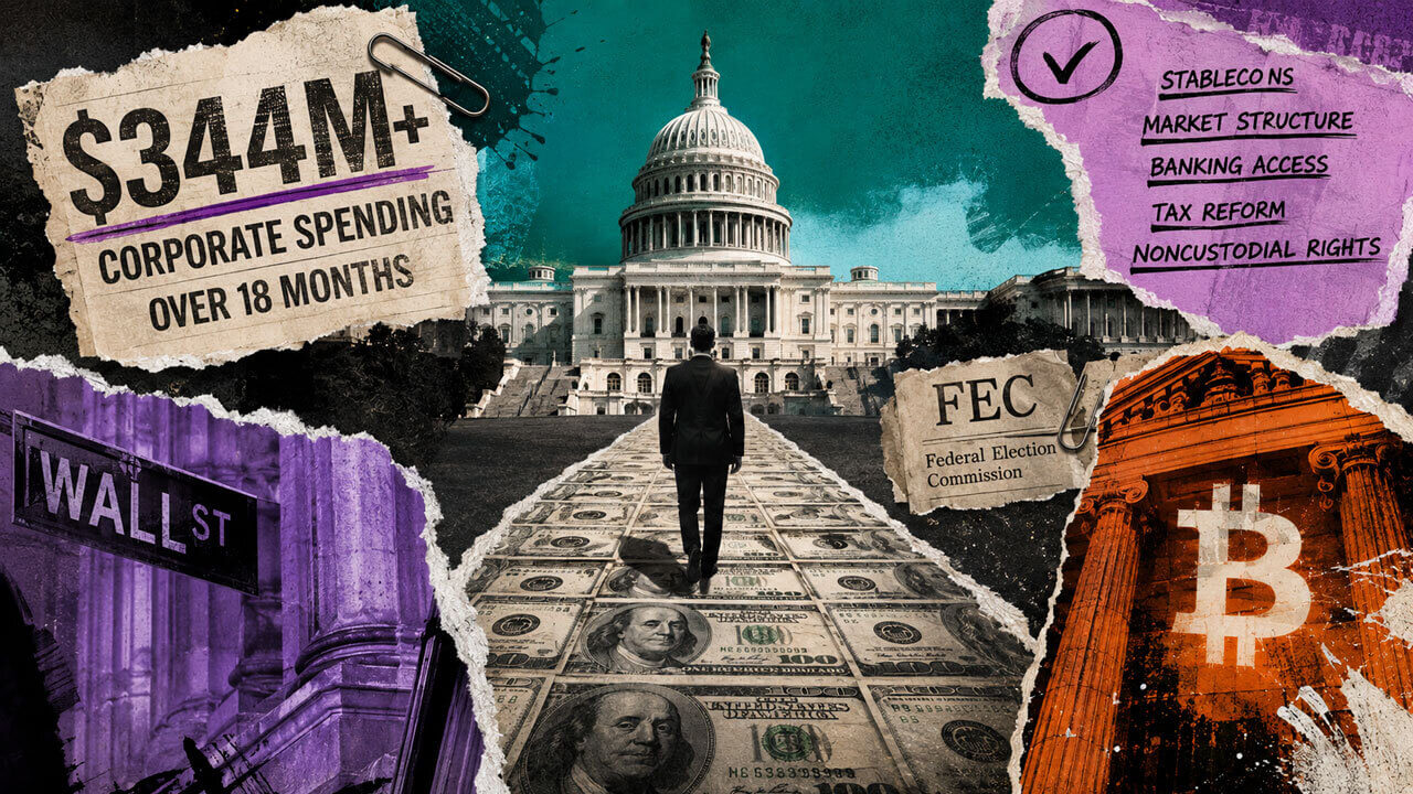 Cripto gasta $344M em lobbying pelo voto CLARITY no Senado