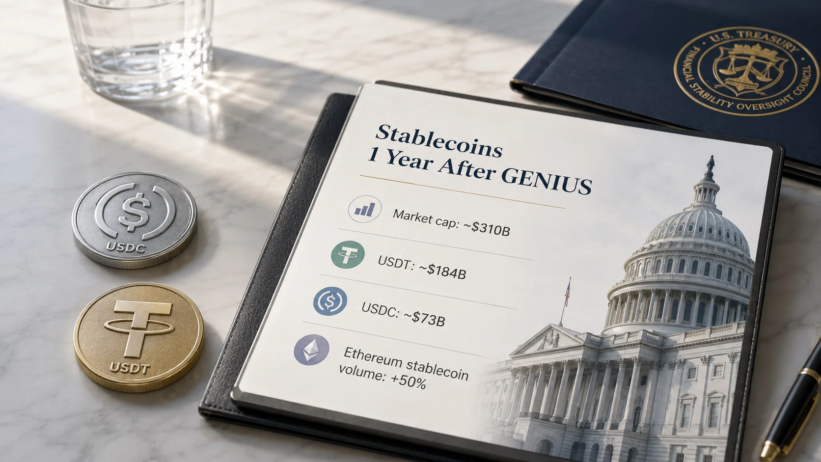GENIUS Act senkt Stablecoin-Hürden im ersten Jahr