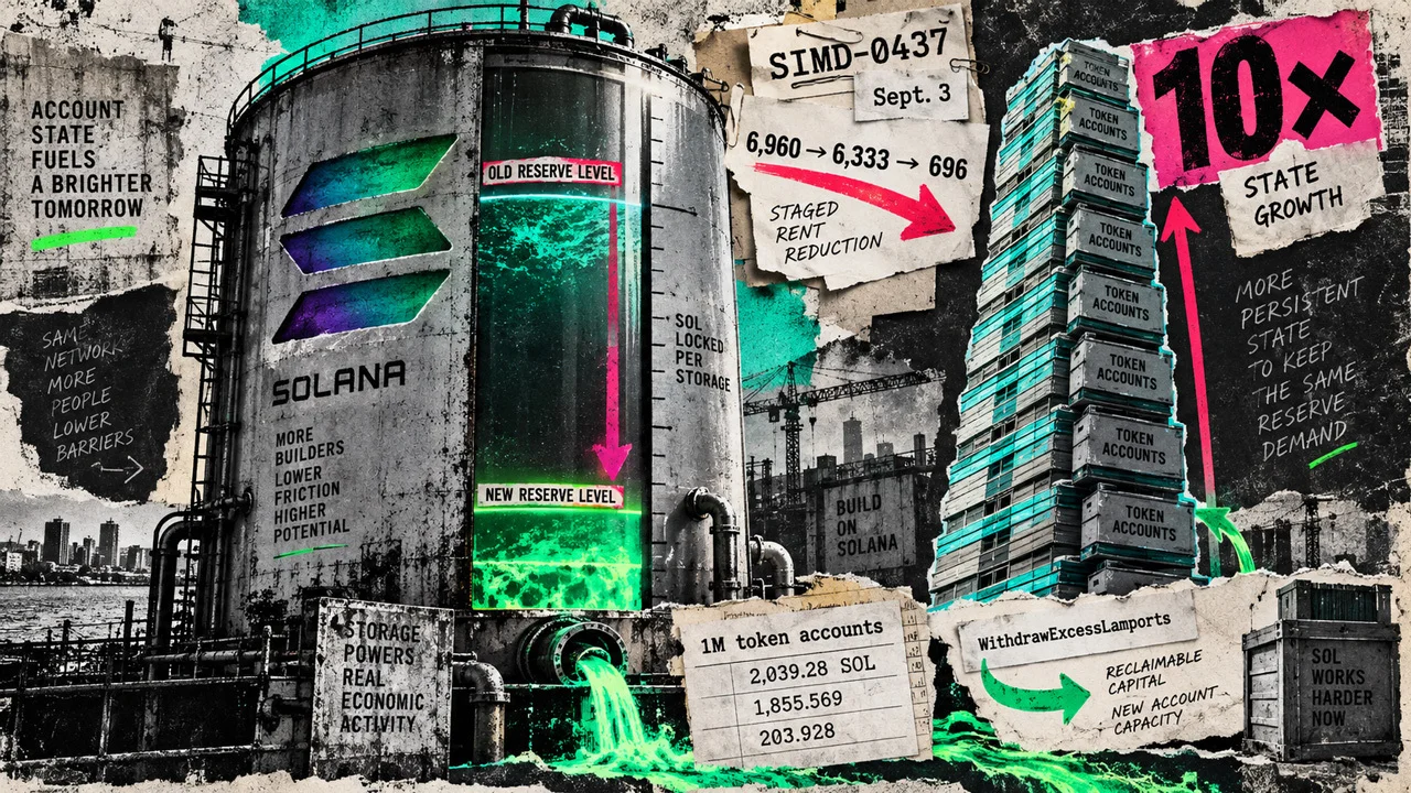 Solana Slashes Token-Account Rent 90%, Cutting SOL Demand