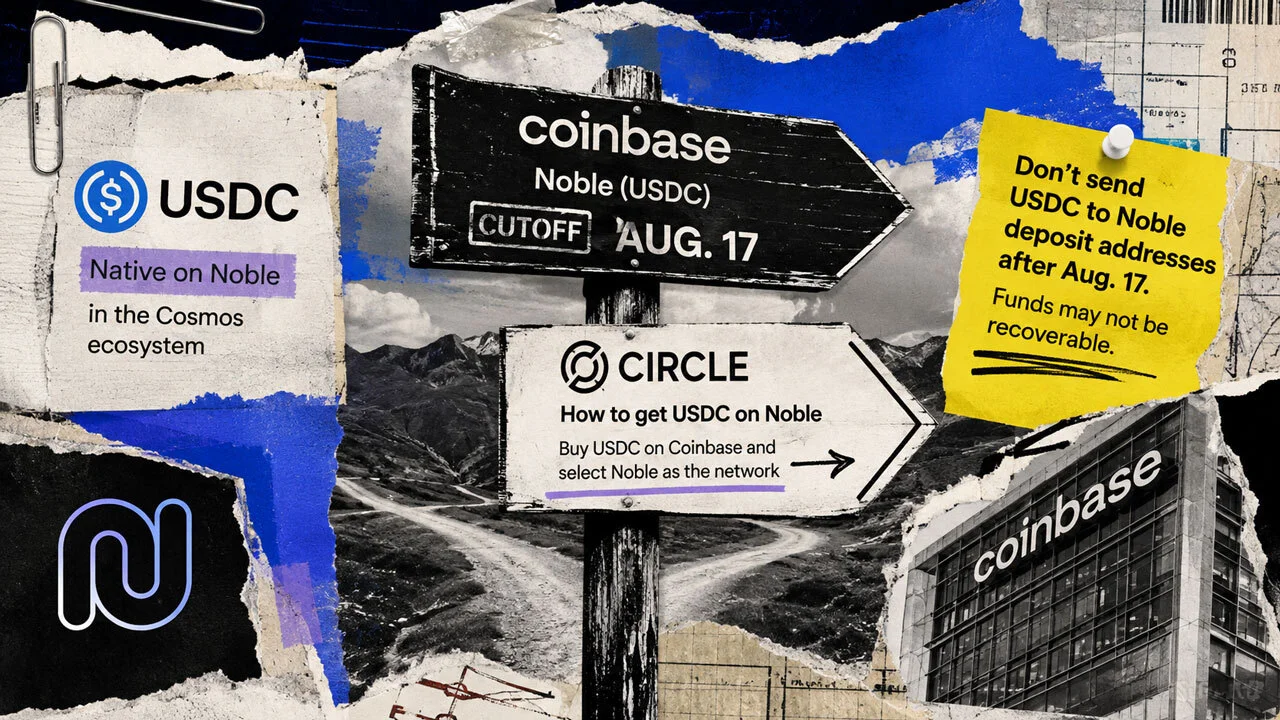 USDC: Circle Still Pushes Noble on Coinbase After Cutoff