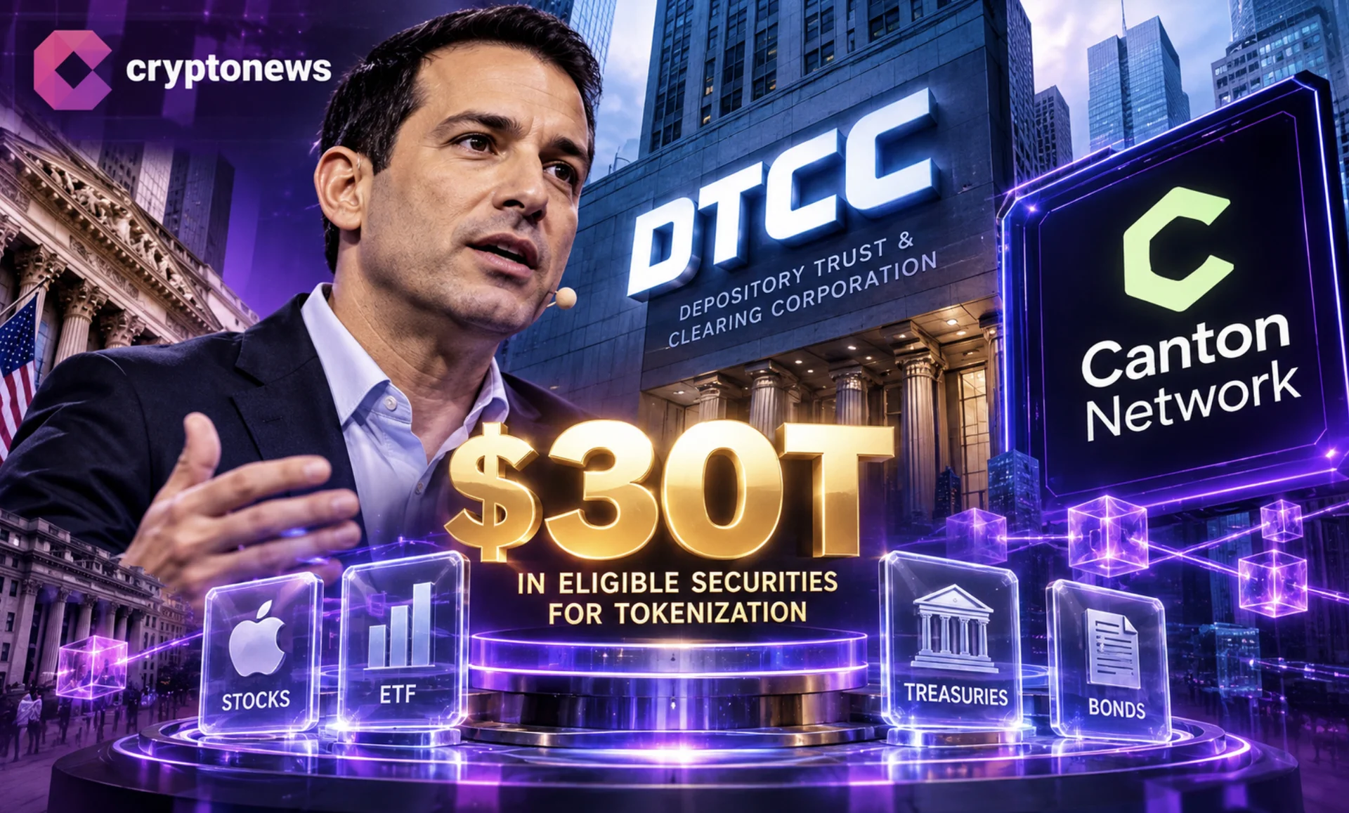 DTCC lleva 30 billones de dólares en valores a Canton