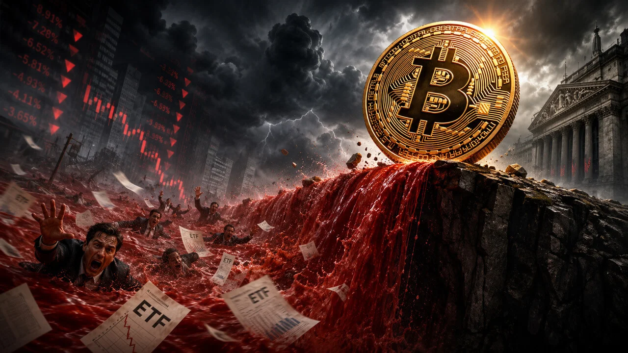 Spot Bitcoin ETFs bleed $6B as Wall Street books its first…