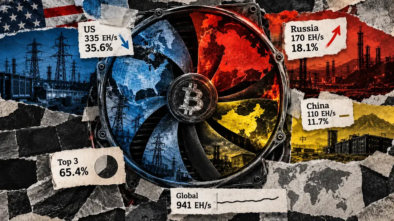 US Bitcoin mining share slips to 35.6% as Russia gains ground