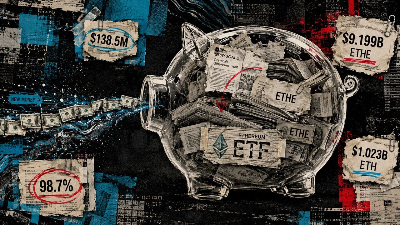 ETH ETF: el 98,7% del debut de 10.000M era Grayscale