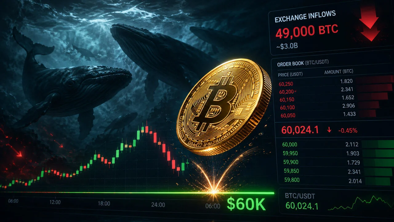 Bitcoin (BTC): 49.000 BTC llegan a exchanges y el rebote a 60.000 $