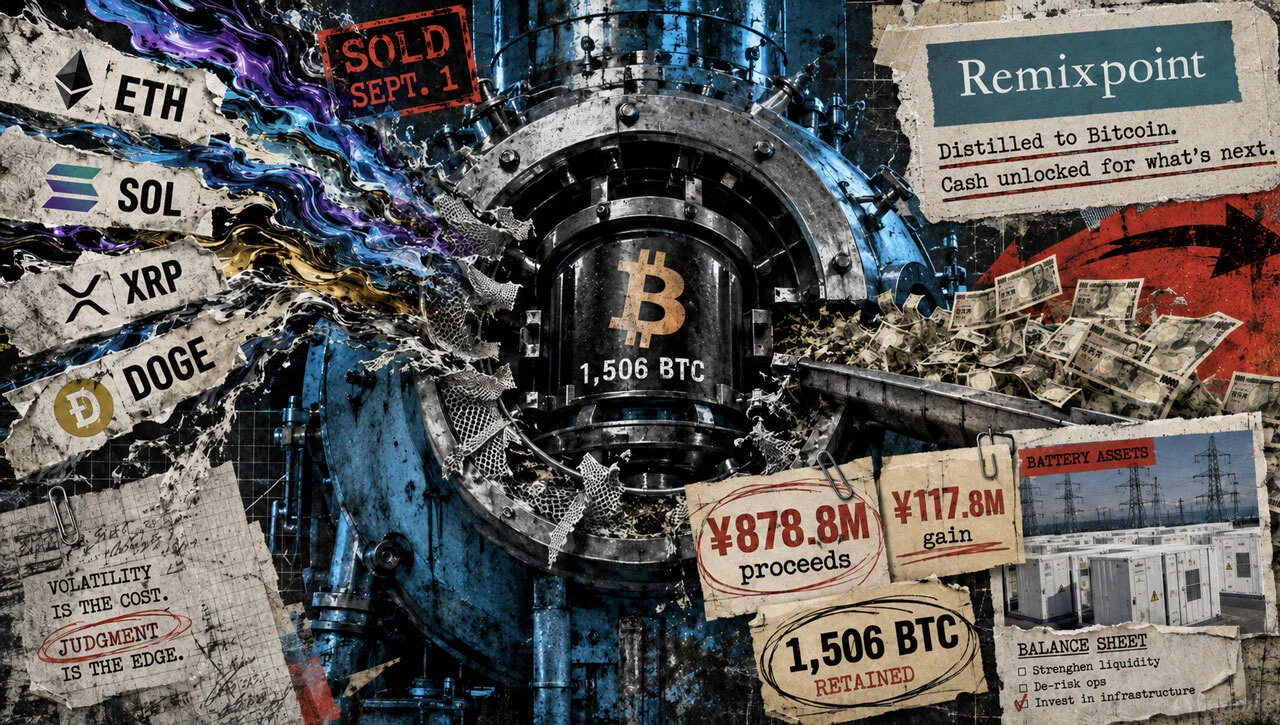Remixpoint Sells All Altcoins for a Bitcoin-Only Treasury