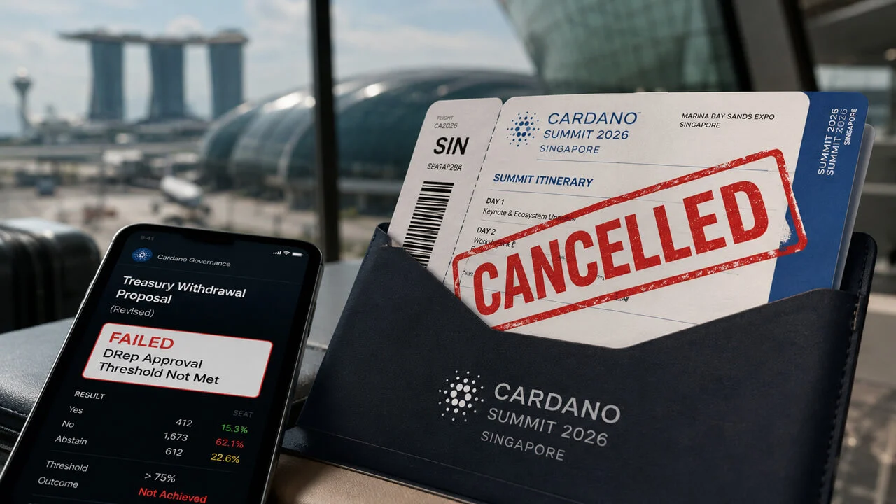 ¡Cardano Cancela la Cumbre 2026 mientras la votación de financiación de 33M ADA está en suspenso!