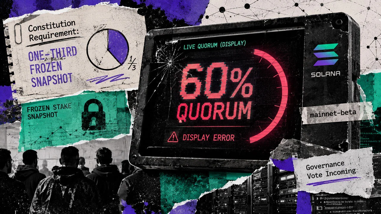 Solana Frontend Shows 60% Quorum Ahead of First Vote