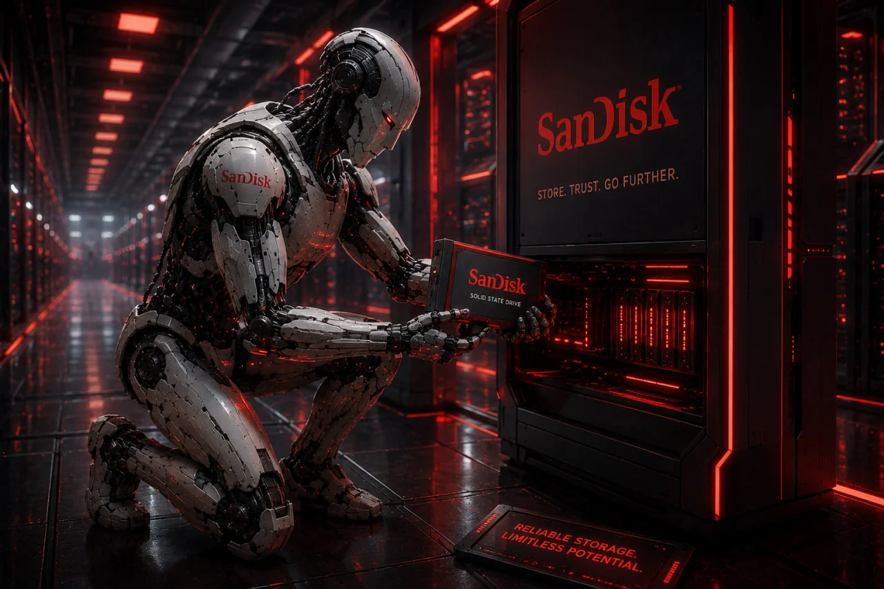SNDK alvo Gemini AI: $2.650 até final de 2026