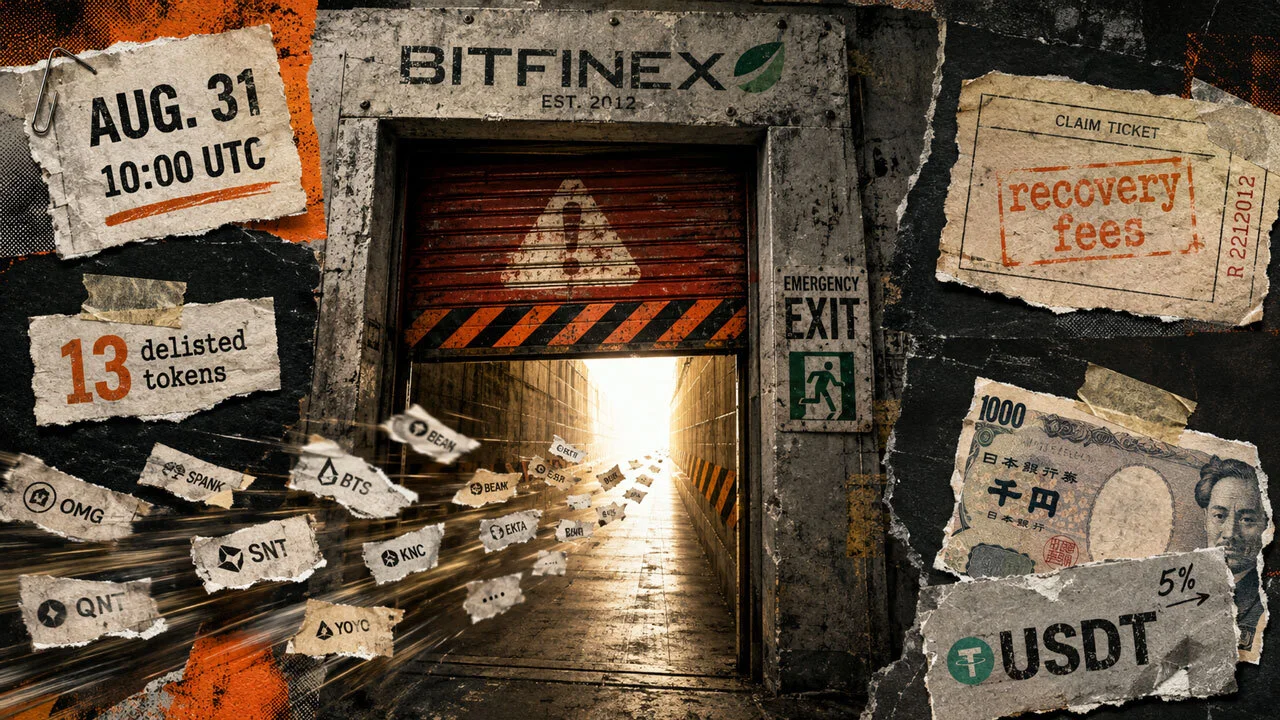 Bitfinex Gives Users 14 Days to Withdraw 13 Delisted Tokens
