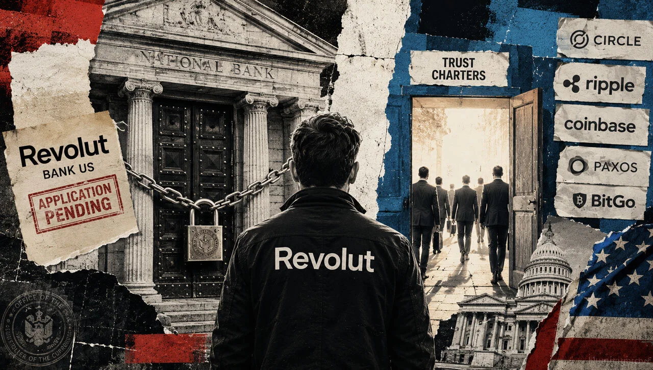 Revolut Bank Charter Stalls as OCC Approves Crypto Rivals