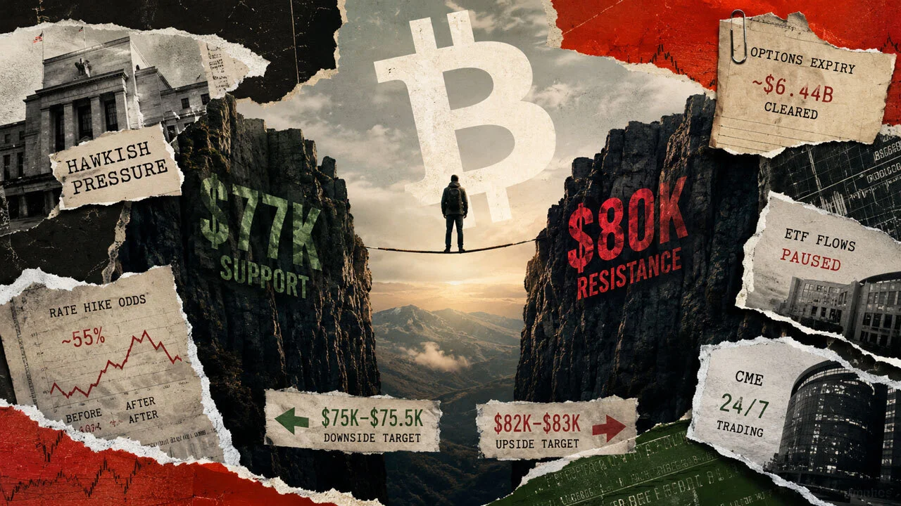 BTC scheitert am 81K-Ausbruch – 77K wird Wochenend-Pivot