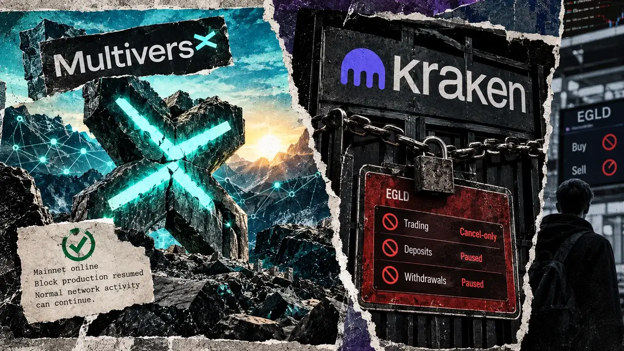 MultiversX Restarts, but Kraken Still Blocks EGLD Deposits