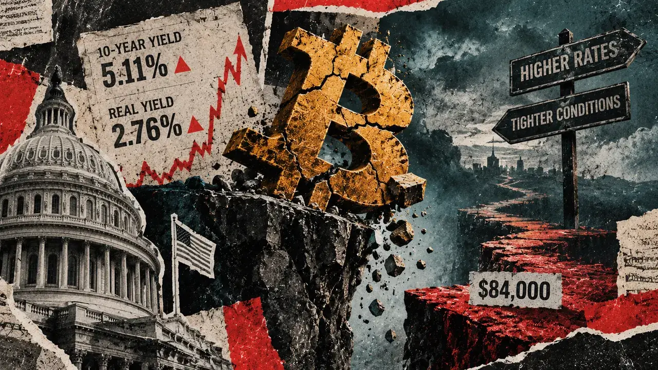 Bitcoin fällt unter 84.000 $, während Realrenditen steigen