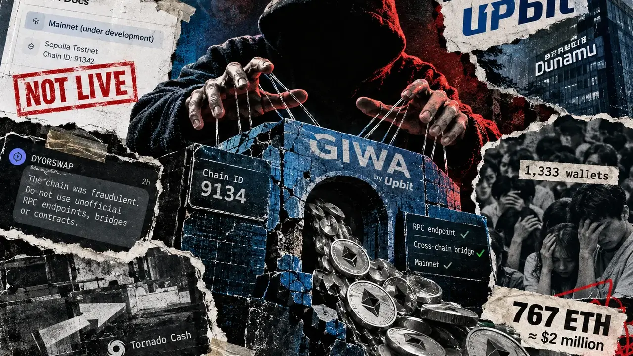 Fake GIWA Chain Drains 766 ETH From 1,333 Wallets