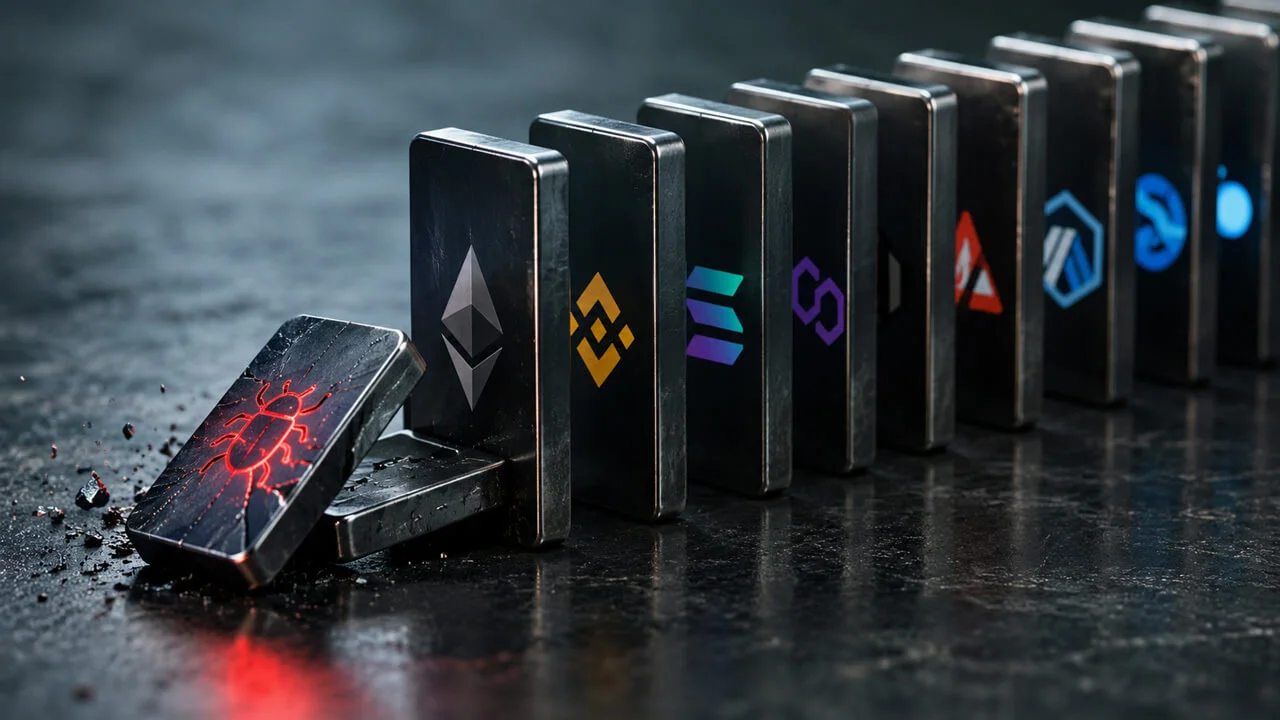 DeFi-Verluste fielen um 80% — aber ein Fehler kann jetzt sechs Chains leeren…