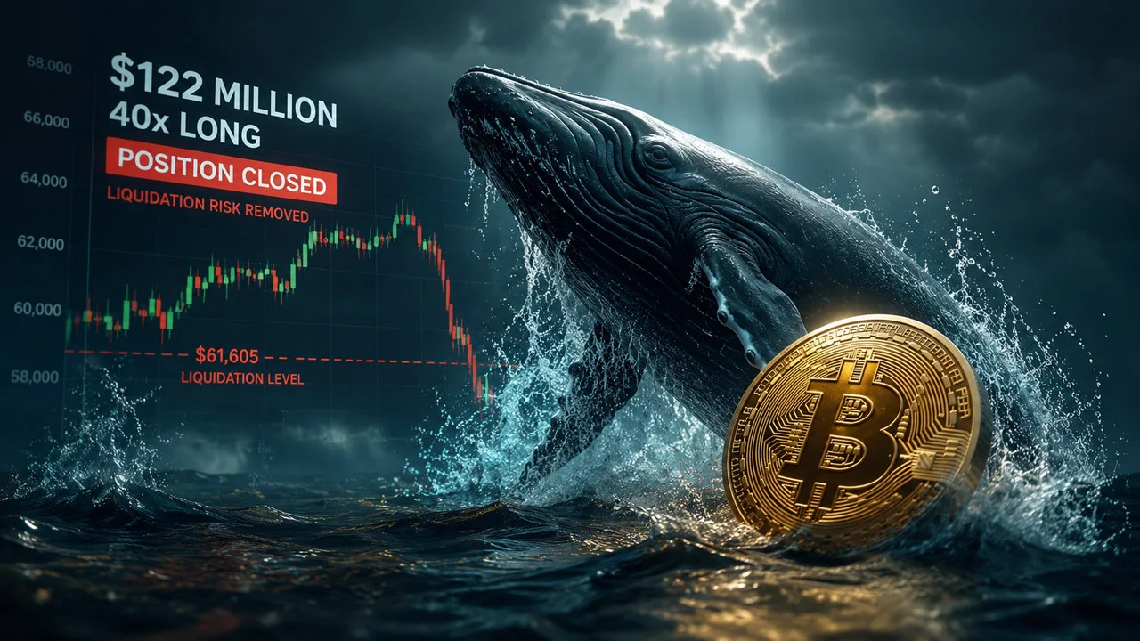 BTC balinası, likidasyondan saniyeler önce 122 milyon dolarlık 40x long’u kapattı