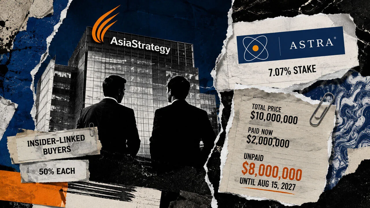 AsiaStrategy Anlaşması, $8M Borç Vadesi Gelmeden Önce Mülkiyeti Değiştiriyor