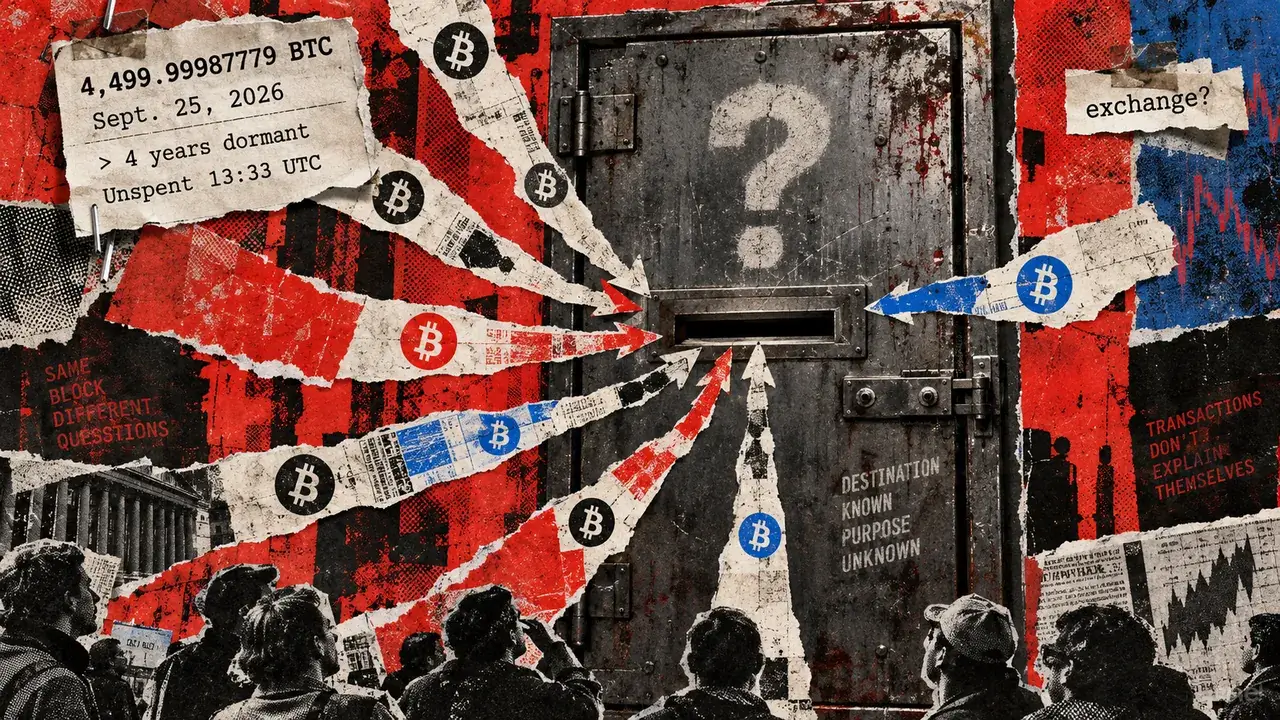 Dormant Bitcoin Whale Moves 4,500 BTC After 4 Years