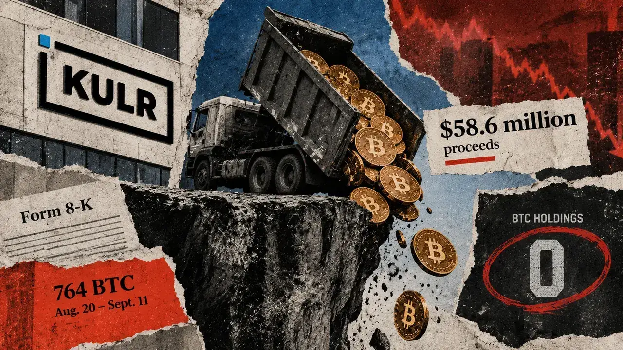 Bitcoin exit: KULR dumps final 764 BTC for $58.6M