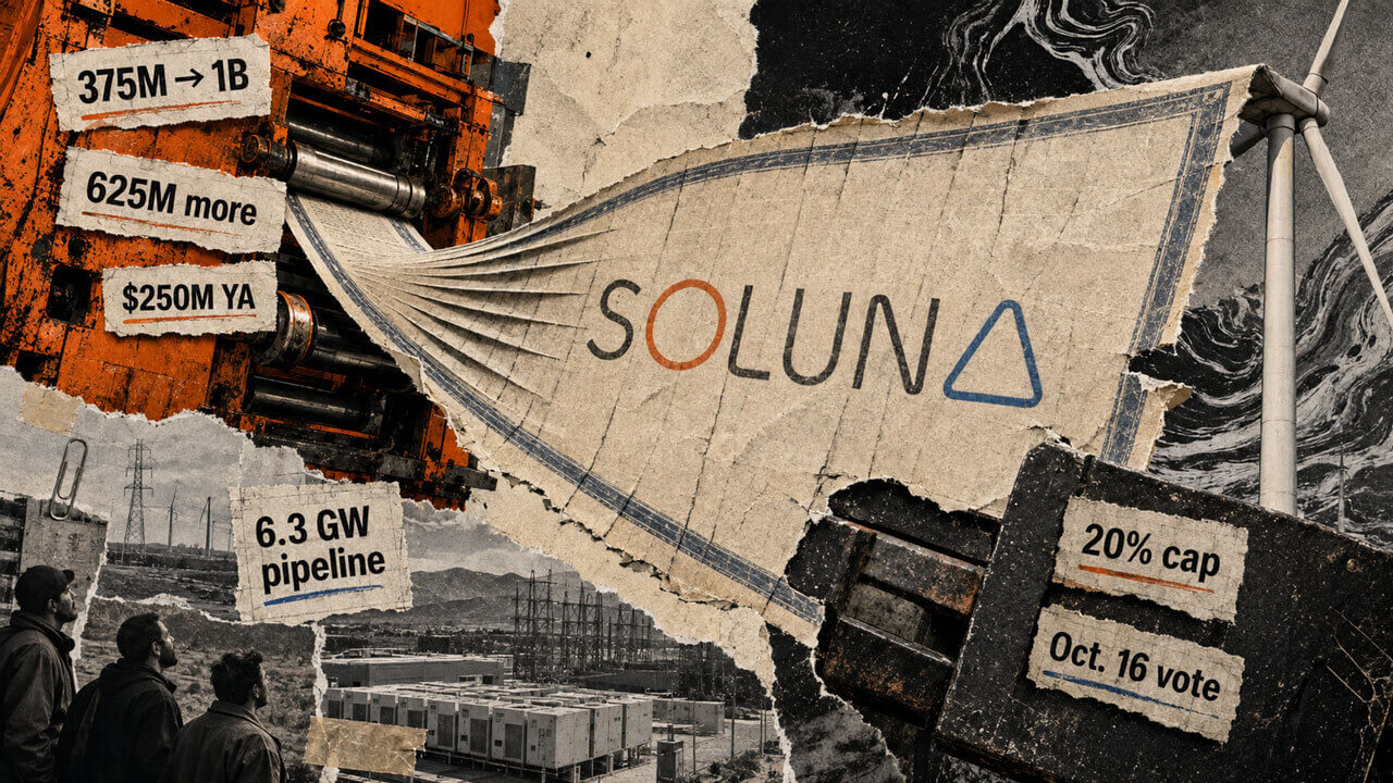 Soluna Seeks 1B-Share Vote as Just 3% of 6.3 GW Is Live