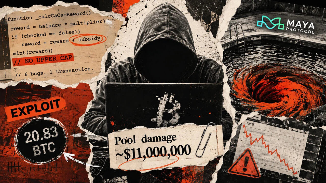 Maya Protocol exploit wipes $11M; attacker holds 20.8 BTC