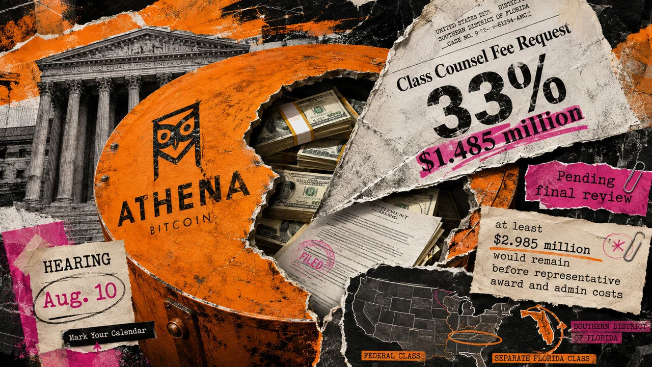 Athena Bitcoin Settles for $4.5M as Payout May Fall Below $3M