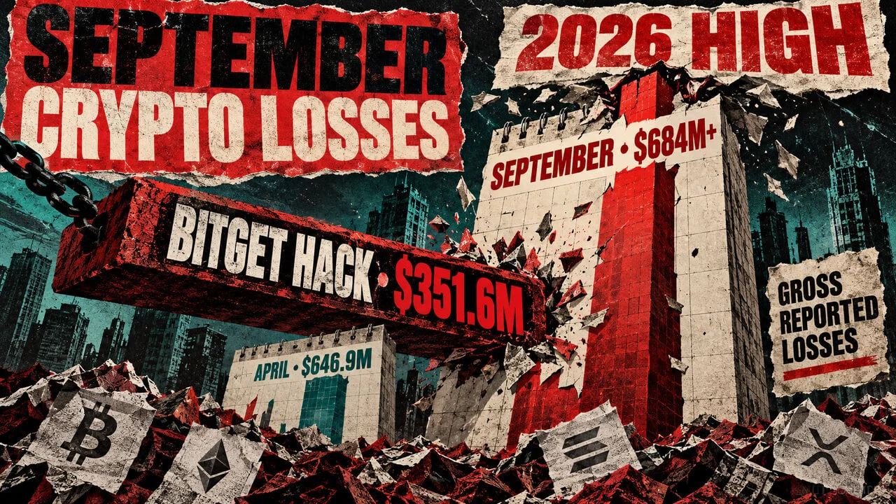 Bitget Hack Pushes September Crypto Losses Above $684M