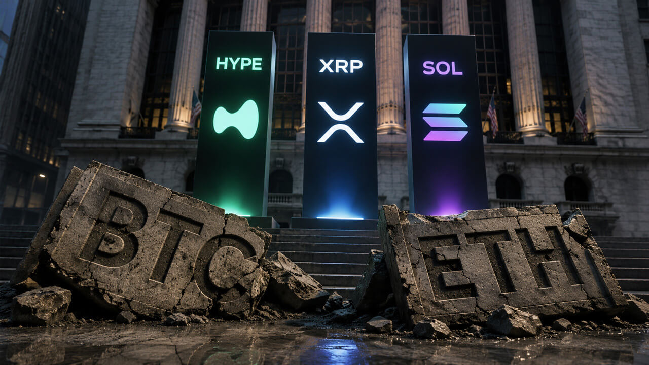 Bitcoin- und Ethereum-ETFs verlieren in zwei Wochen 2,7 Milliarden Dollar, während Institutionen in SOL, XRP und HYPE umschichten!