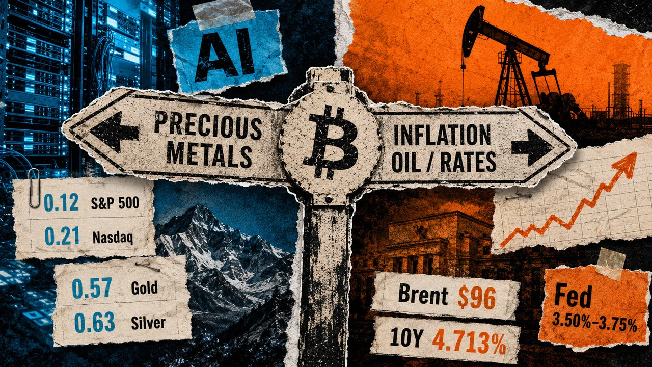 Bitcoin se découple de l’IA et suit l’or à 0,57
