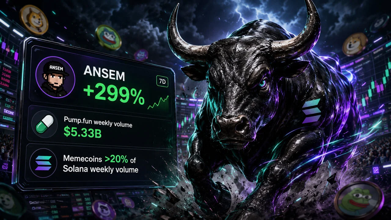 ANsem-Kurs +299 %: Solana-Memecoin treibt Pump.fun auf Rekord
