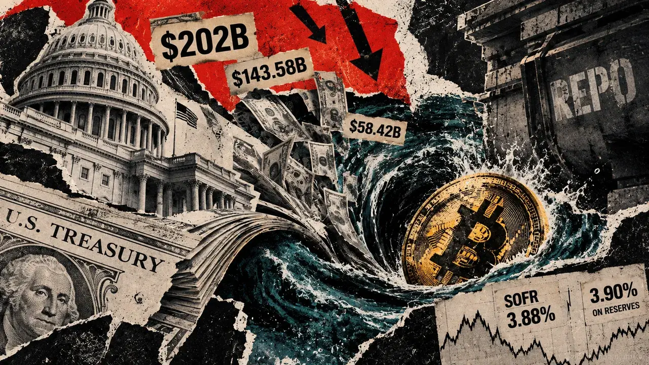 Bitcoin Liquidity Faces $202B Treasury Settlement Test
