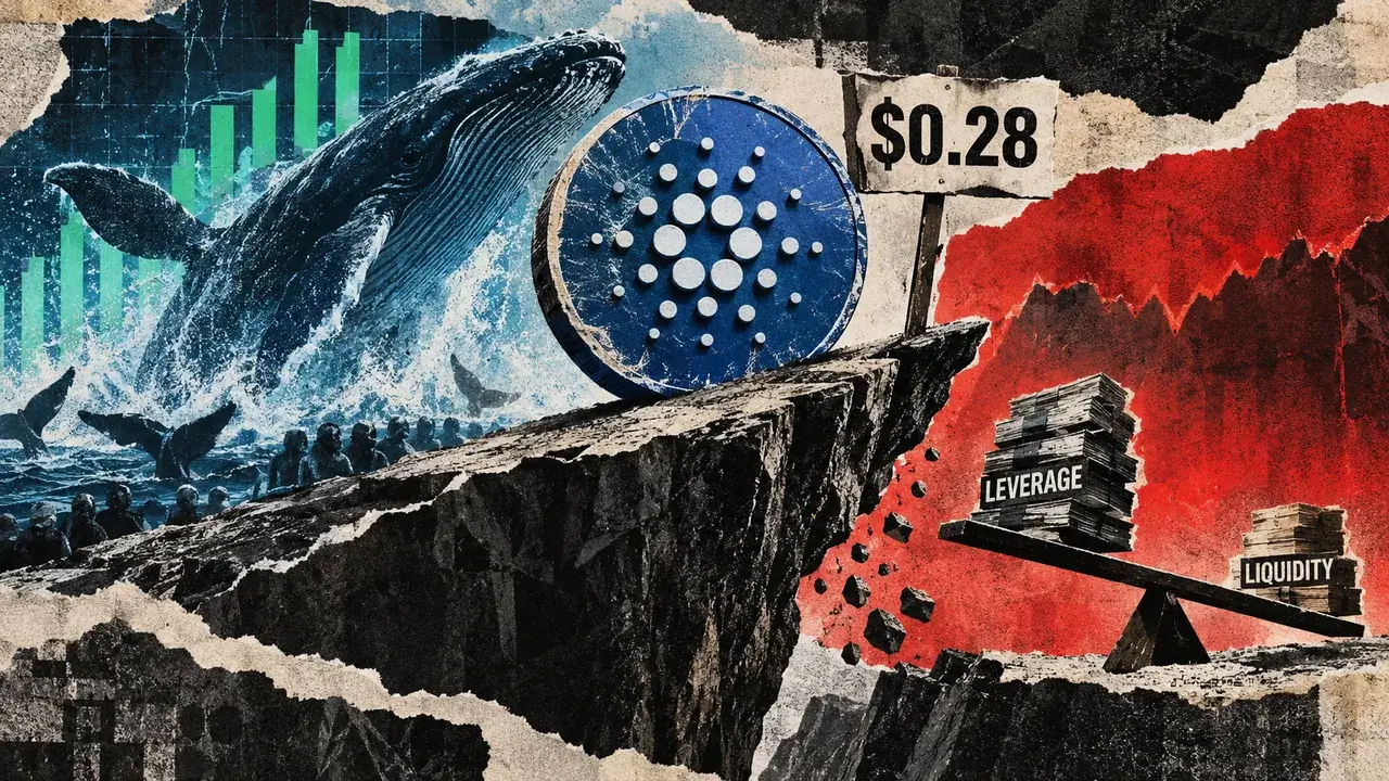 ADA Tests $0.28 as Leverage Outpaces Stablecoin Liquidity