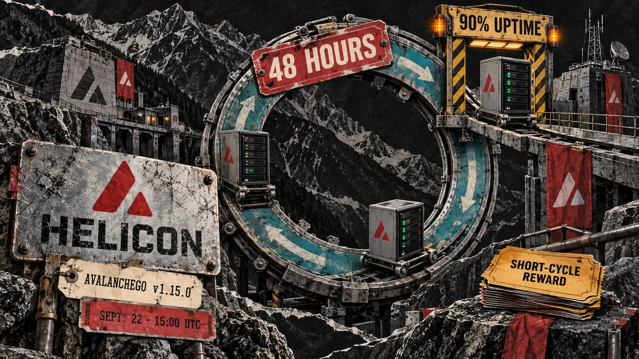Avalanche Helicon cuts validator cycles to 48 hours on Mainnet
